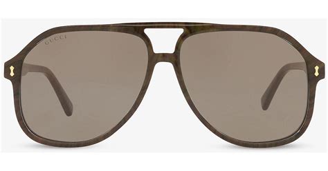 gucci gg1042s|Gucci oversized acetate aviator sunglasses.